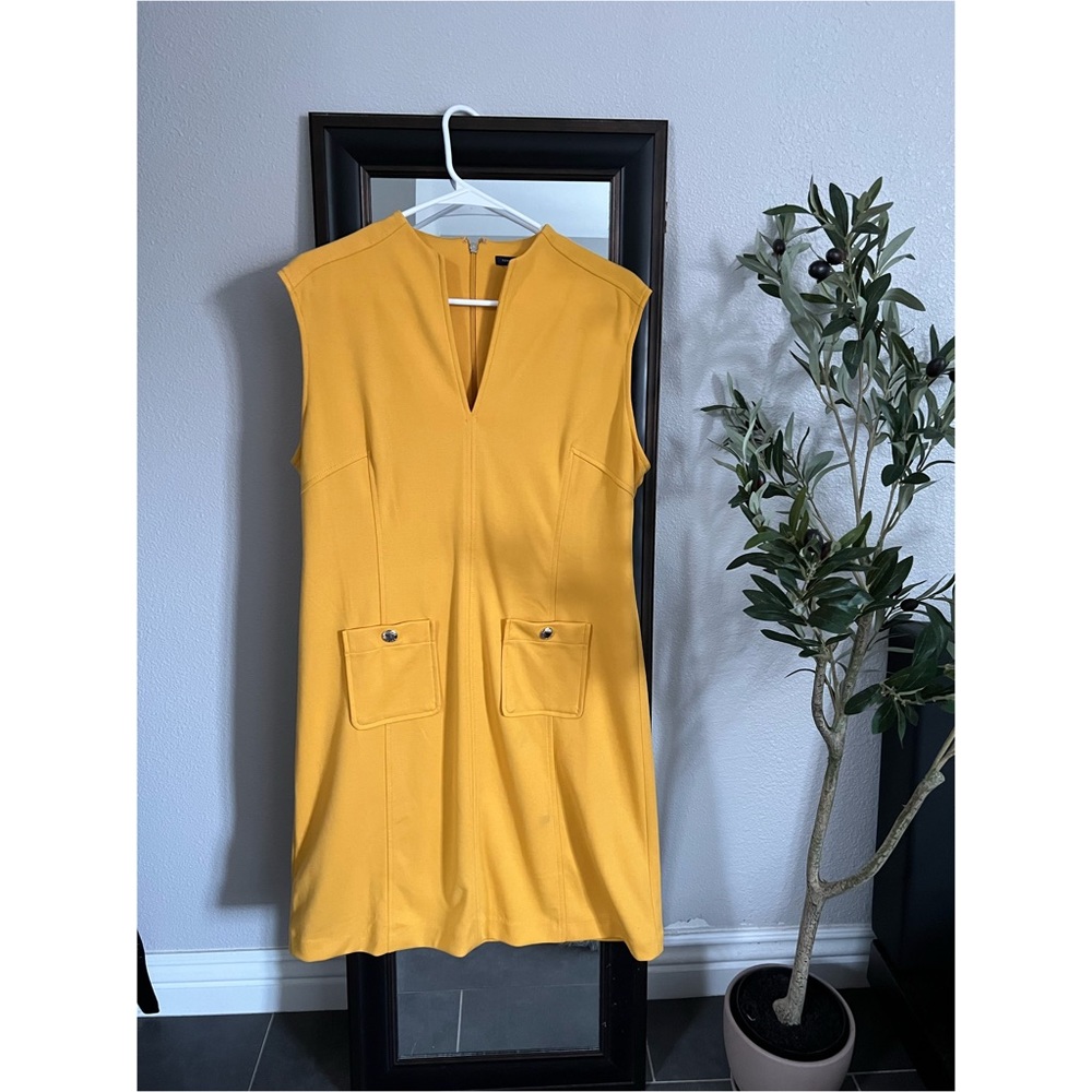 Calvin Klein Mustard Sleeveless Dress